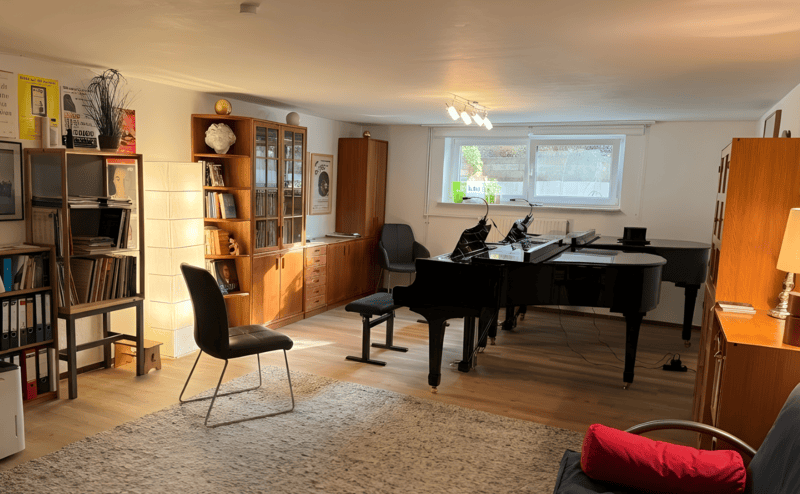 Unterrichtsraum mit Steinway B & Yamaha C2