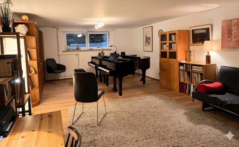 Zweiter Unterrichtsraum mit Steinway B